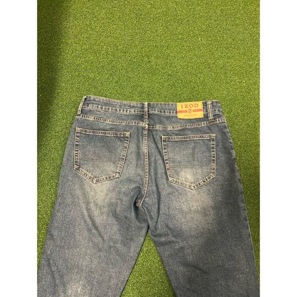 IZOD Men's Comfort Stretch Straight Fit Jeans Blue Size 34x30 Denim - Picture 7 of 8